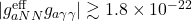 | g_{aNN}^\mathrm{eff} g_{a \gamma \gamma} | \gtrsim1.8 \times 10^{-22}